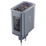 AceFast A45 Sparkling series PD65W GaN (2*USB-C+USB-A) charger,mica gray (EU) - imagine 2