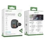 AceFast B5 101W (2C+A) metal car charger with OLED smart display,black - imagine 7