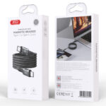 XO NB-Q267 Magnetic Braided Type-c to Type-c 60W Data Cable 1M - imagine 4