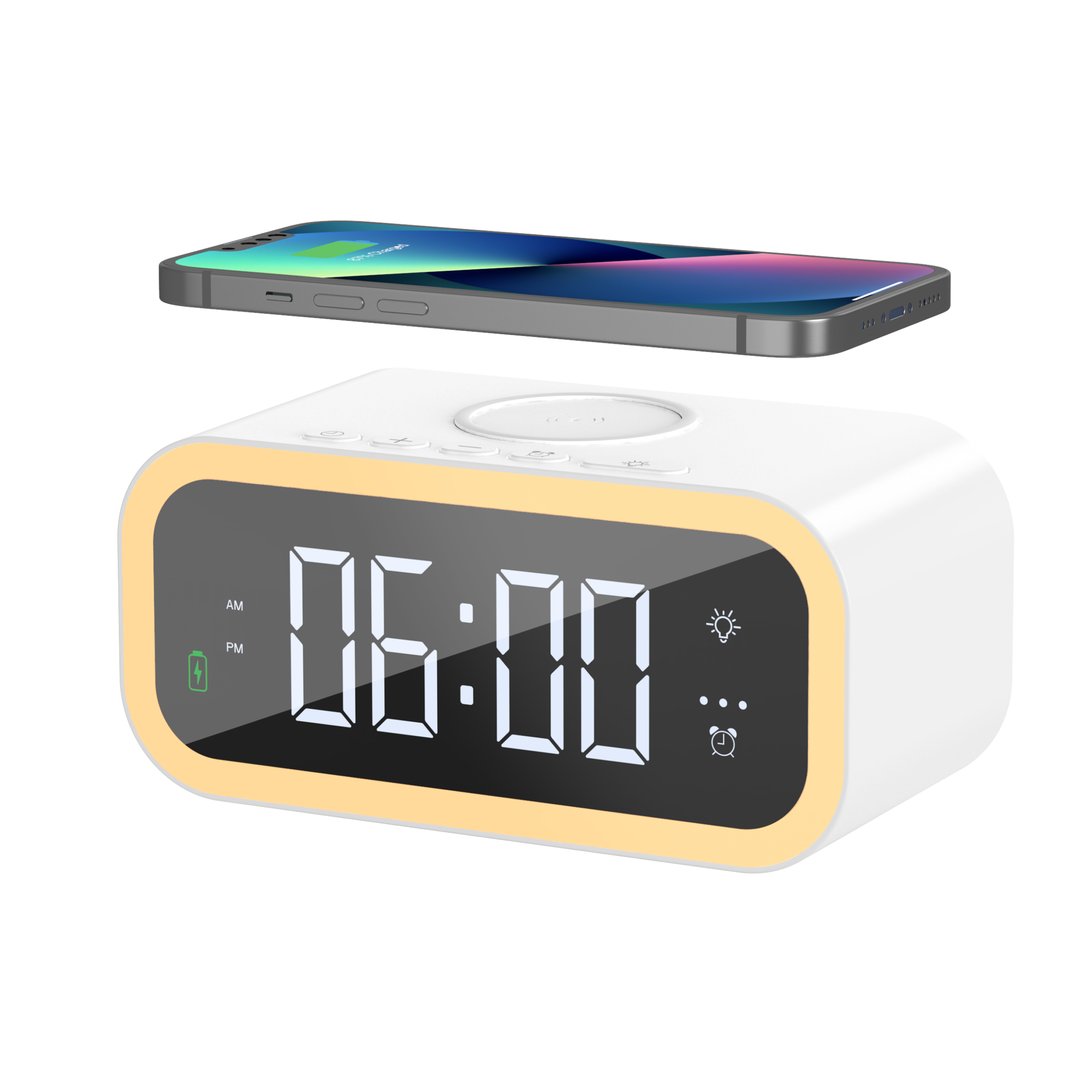 1-2-4.png Wiwu Wi-W015 2 in 1 wireless charger& alarm - imagine 1