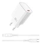 WIWU 20W Essential GaN Fast Charger  Wi-G007 EU  C-L(Type-c to Lightning)