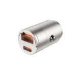 Wiwu Nano Series 30W Fast Car Charger Wi-QC028 USC-A+USB-C - imagine 2
