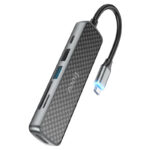 HOCO HB24 Easy display Type-C multifunction adapter(HDMI+USB3.0+USB2.0+SD+TF+PD)