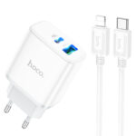 HOCO C105A Stage dual port PD20W+QC3.0 charger set(Type-C to Type-C)(EU)