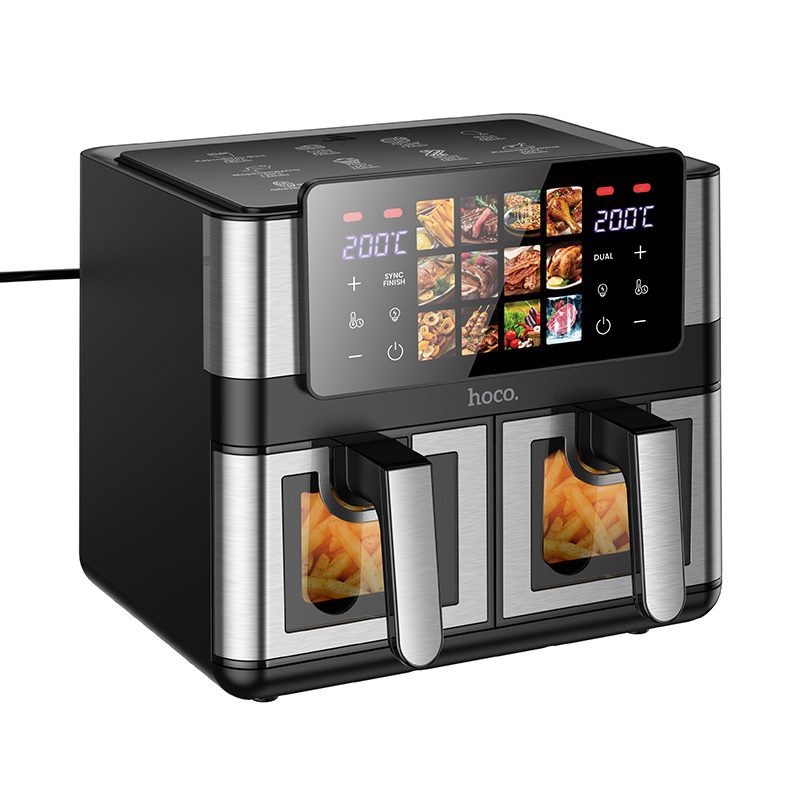 1-87.jpg Hoco HJD85A 12L multi-function double-pot air fryer with large colorful screen(EU)(Russian version) - imagine 1