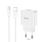 HOCO C106A Leisure single port charger(EU)+ set cable - imagine 4