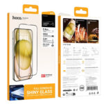 HOCO Unbounded series 3D curved surface HD tempered glass iPhone15 Pro Max(A37) - imagine 2