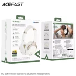 AceFast H2 active noise canceling Bluetooth headphones,milky white - imagine 6