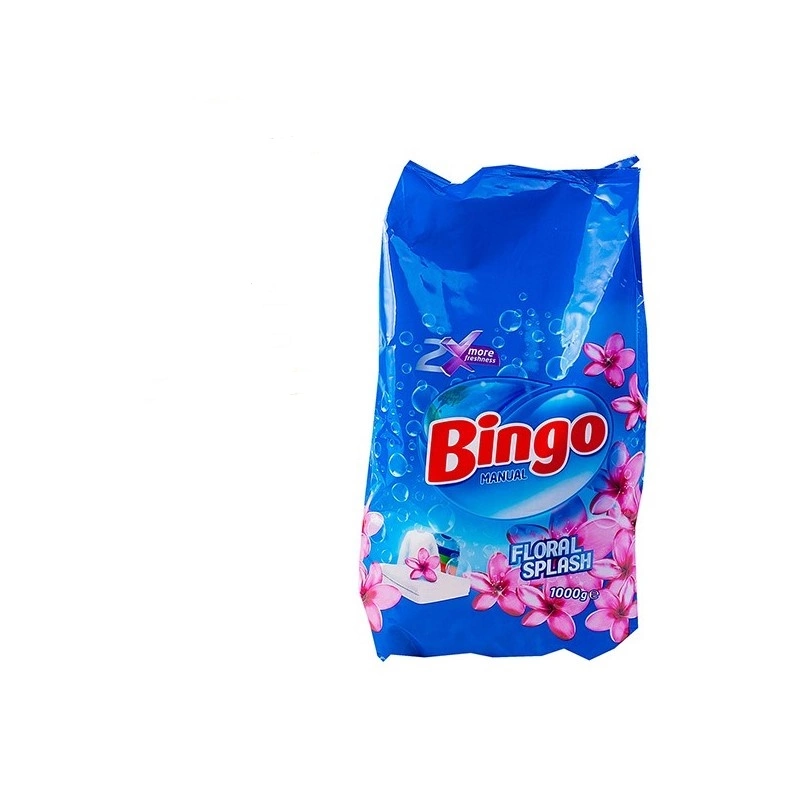 Detergent pudră uscat BINGO Floral Splash, universal, spalare manuala, 1 kg
