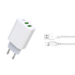 XO L85C EU double USB 2.4A Charger +set cable — изображение 5