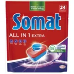Tablete pentru masini de spalat vase SOMAT All in One Extra, 24 tablete
