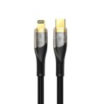 XO NB-Q223A Transparent Gold Plated Series Type-c to Lightning 27W Braided Data Cable