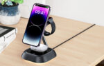 AceFast E16 desktop 3-in-1 wireless charging holder,black