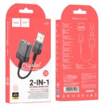 HOCO LS37 Spirit 2-in-1 transparent external sound card for earphones USB to 3.5mm - imagine 4