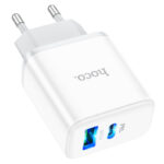 HOCO C105A Stage dual port PD20W+QC3.0 charger(EU) — изображение 2