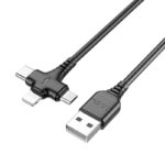 HOCO X77 Jewel 3-in-1 charging cable USB to iP/Micro/Type-C - imagine 2