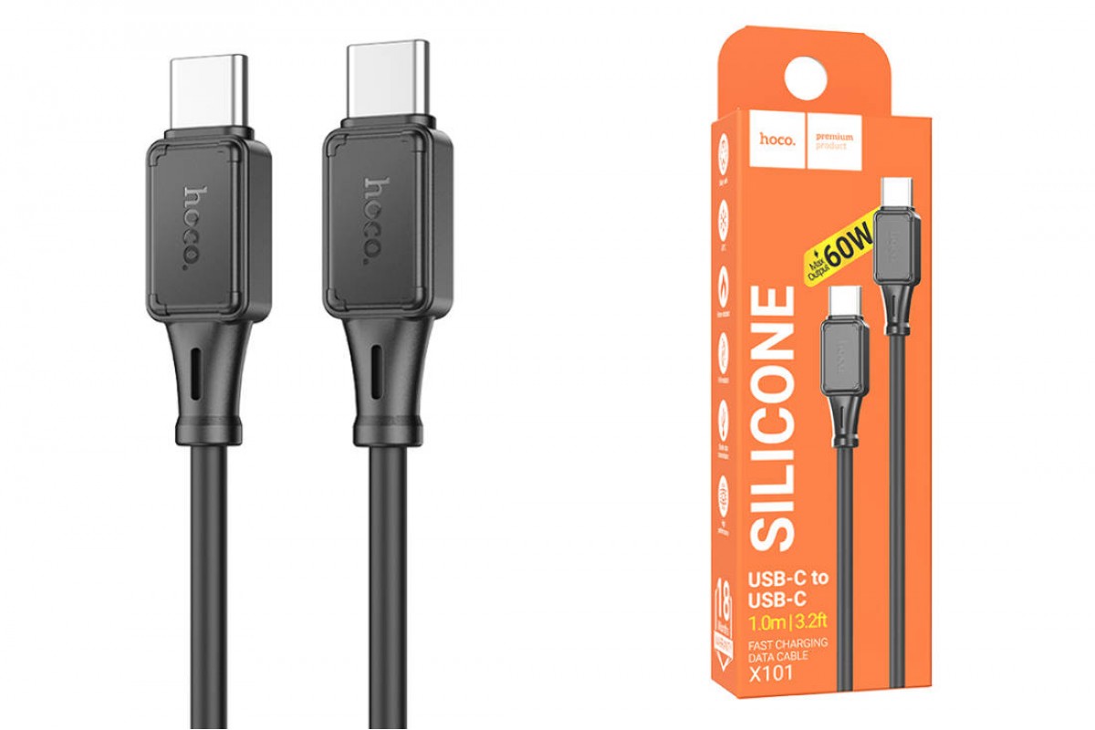 20140616-1200x800-1.jpg HOCO X101 Assistant 60W silicone charging data cable Type-C to Type-C — изображение 1