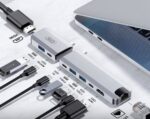 XO HUB017 type-c 9-in-1 Magnetic Metal Docking Station (Type-c to USB3.0*3+HDMI*2+PD*2+RJ45+TYPE-C Power Supply)