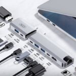 XO HUB017 type-c 9-in-1 Magnetic Metal Docking Station (Type-c to USB3.0*3+HDMI*2+PD*2+RJ45+TYPE-C Power Supply)