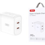 XO CE08 (EU) PD50W(2USB-C) Fast Charger CE