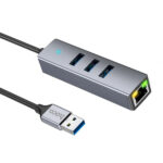HOCO HB34 Easy link USB Gigabit Ethernet adapter(USB to USB3.0*3+RJ45)
