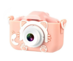 XO XJ01 Cartoon Dual Lens Kids Camera with Silicone Case
