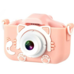 XO XJ01 Cartoon Dual Lens Kids Camera with Silicone Case