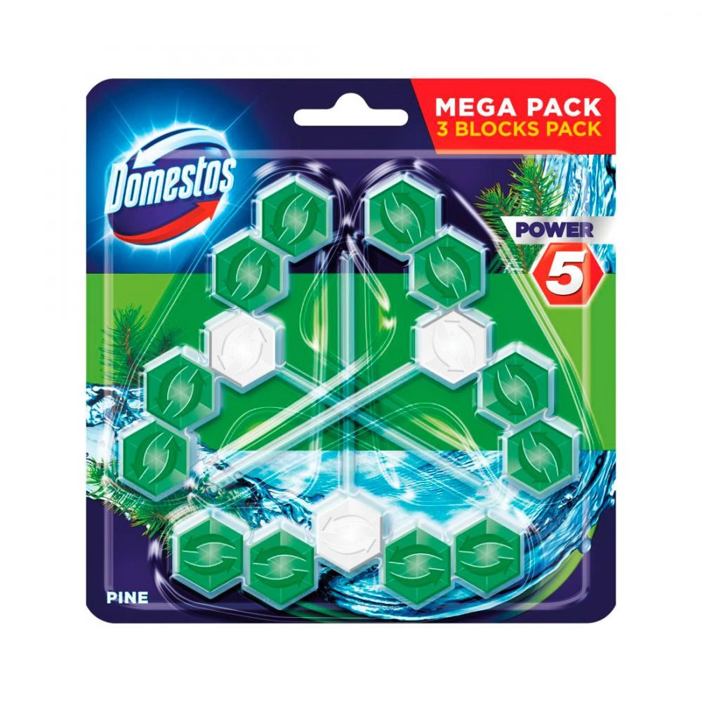 Sapun de wc Domestos Power 5 Trio Pack Pine 3 x 50 g