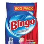 Detergent pudră uscat BINGO All Colors Rose, pentru rufe colorate, spalare automata, 9 kg