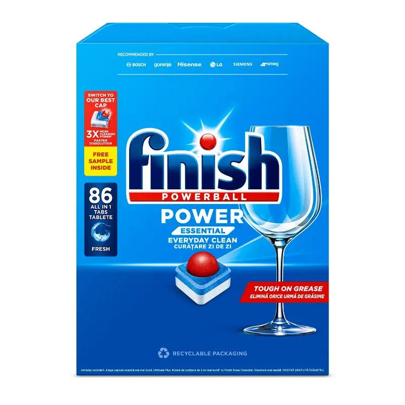 Tablete pentru masina de spalat vase FINISH All in One, 86 buc