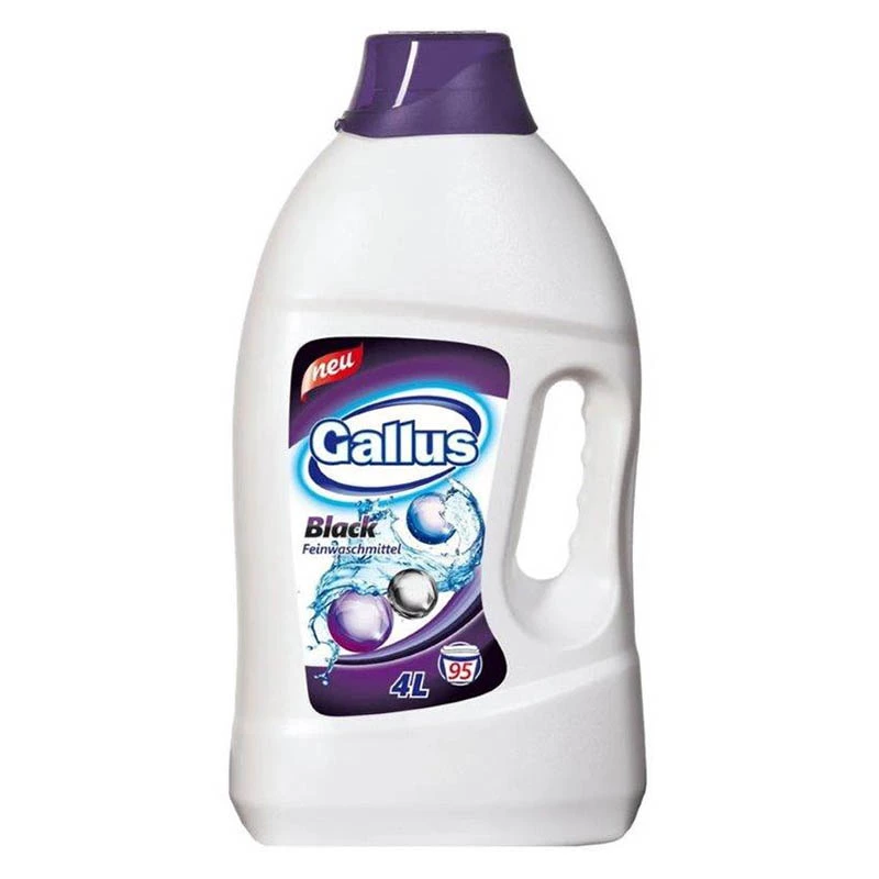 Gel de rufe GALLUS Black, pentru haine intunecate, 95 spalari, 4 l