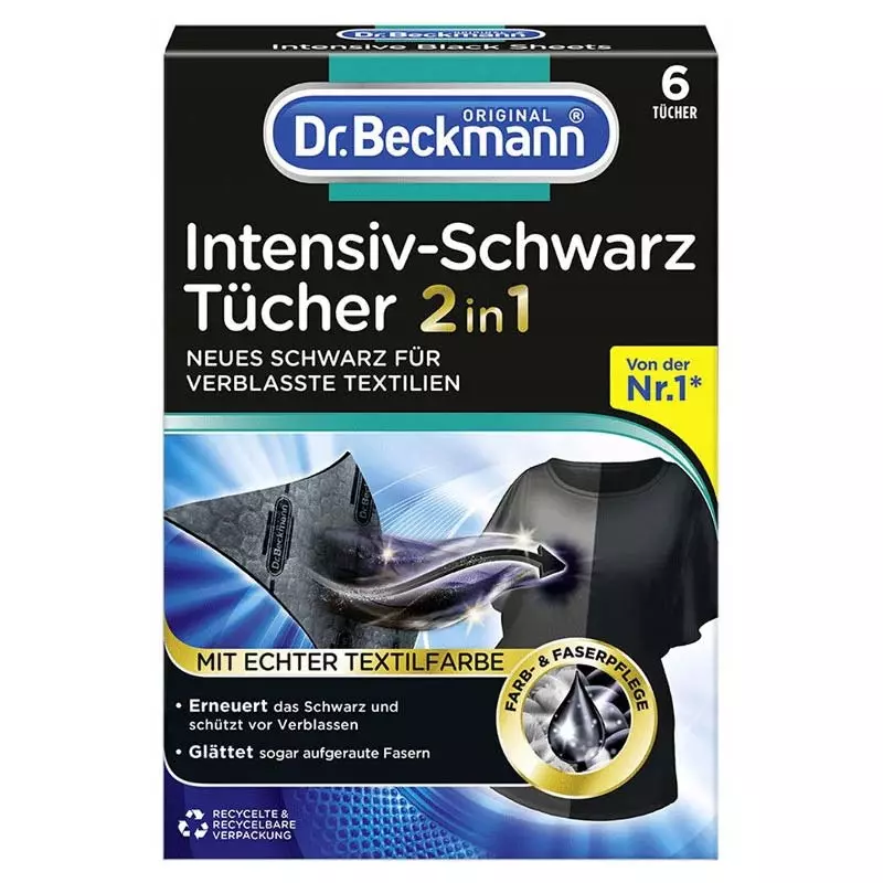 Servetele pentru spalare rufe negre DR.BECKMANN, 6 buc