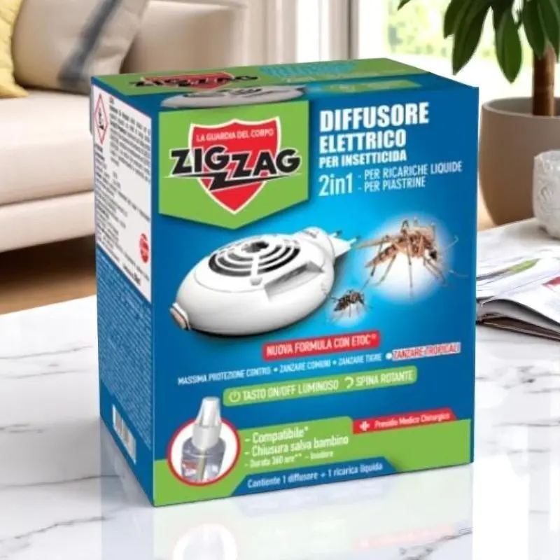 Aparat electric Zig Zag + rezerva-lichid contra tantari, 30ml