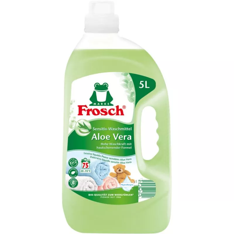 Gel de rufe FROSCH Sensitive, Aloe Vera, lichid, 5 L