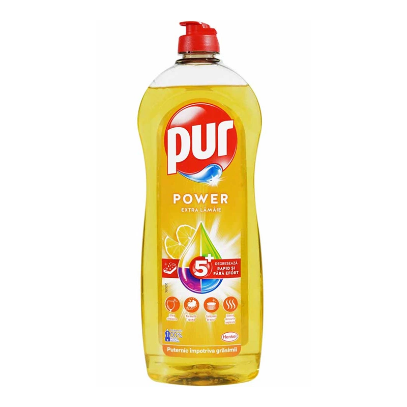 Gel pentru vesela PUR Power Lemon 750 ml