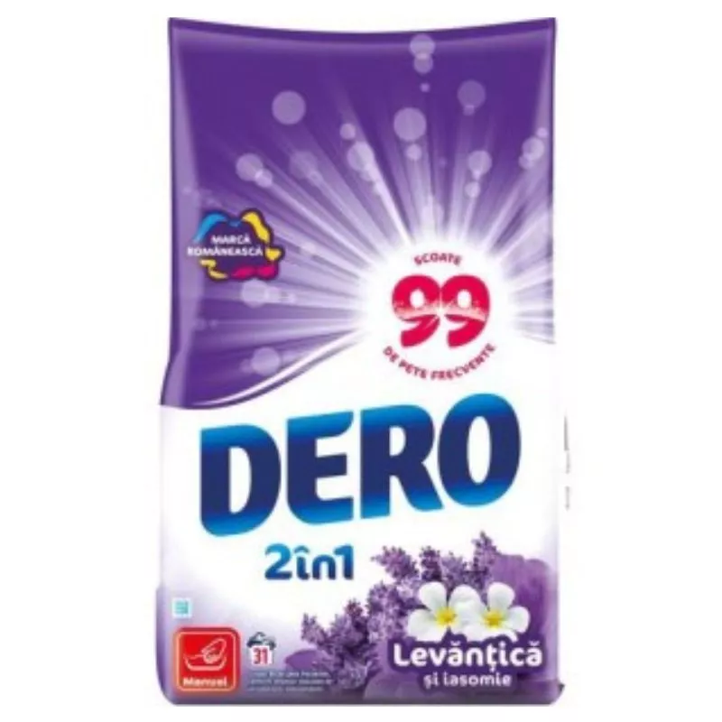 23545484_jpg-1.webp Detergent pudră uscat DERO Manual 2in1 Lavanda si Iasomie, 31 spalari, 1.4 kg