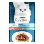 Hrana umeda pentru pisici Gourmet Perle Duo, cu somon si cod, 85 g