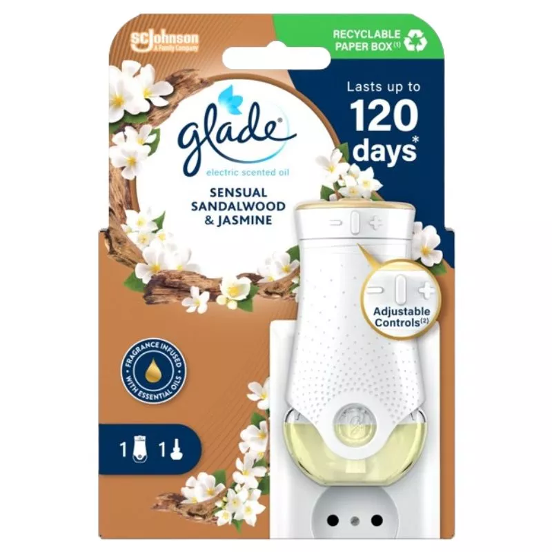 Odorizant electric GLADE Sandwood&Jasmin, 20 ml