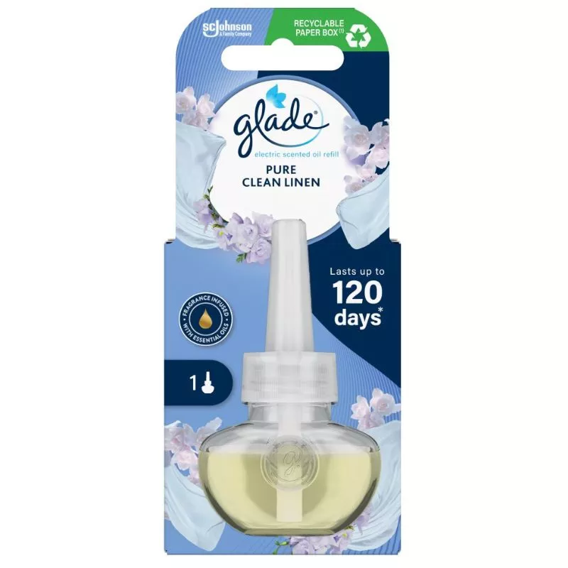 Rezerva odorizant aer GLADE Clean Linen, 20 ml