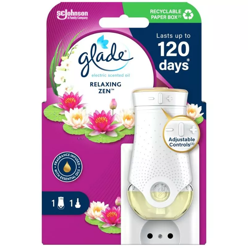 Aparat electric odorizant aer GLADE Relaxing Zen, 20 ml