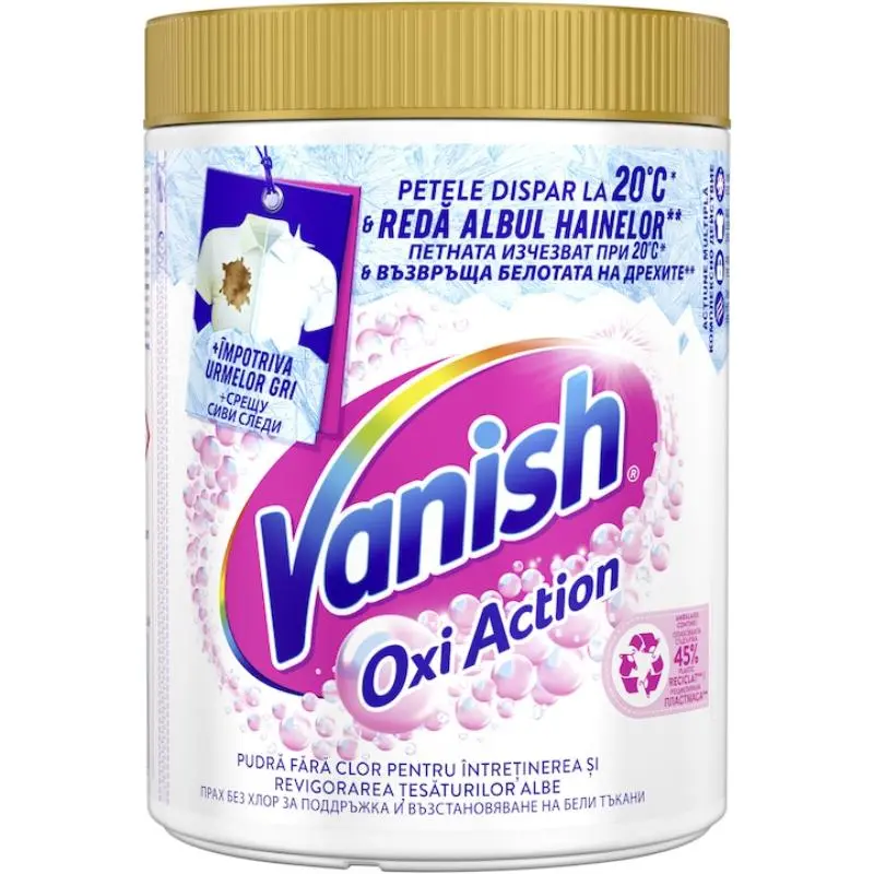Pudra pentru indepаrtarea petelor VANISH Oxi Action White, 960 g