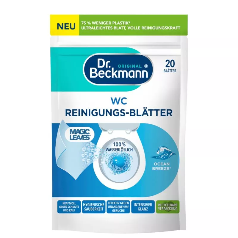 Servetele Magic pentru WC DR. BECKMAN Ocean Breeze, solubile in apa, 20 foi