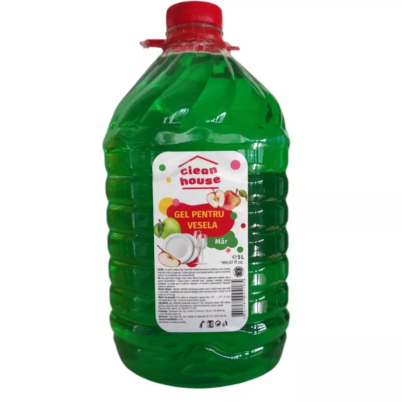 Lichid CLEAN HOUSE de spalat vase mere, 5000 ml