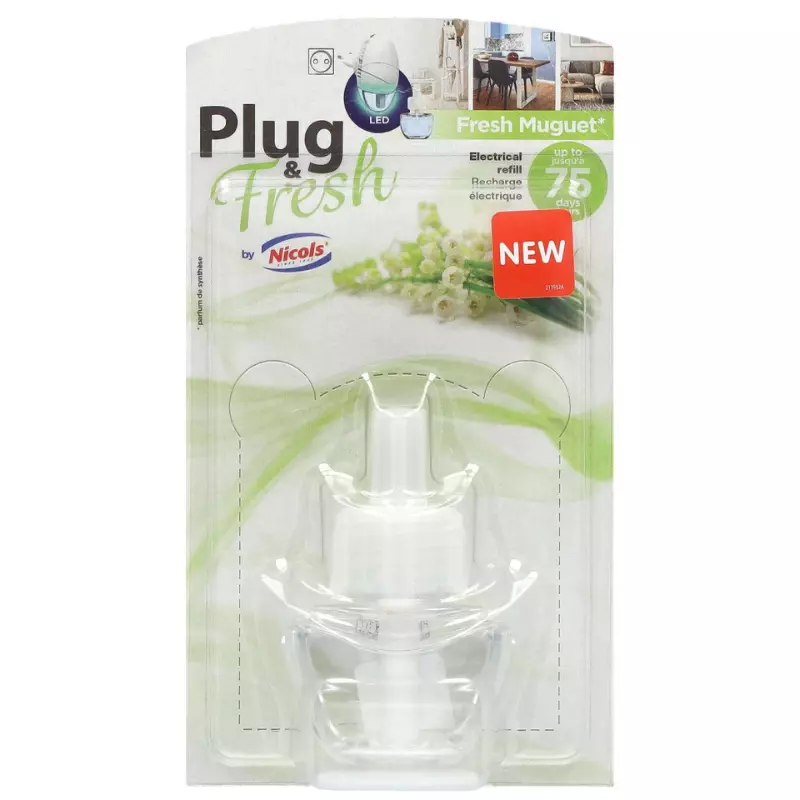 Odorizant de aer electric NICOLS Plug & Fresh, lacramioara, refil