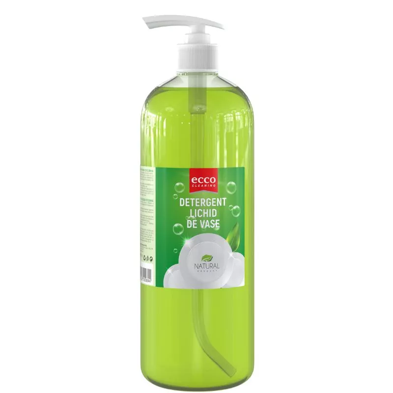 Detergent de vase ECCO CLEANING, lichid, cu dozator, 1 l