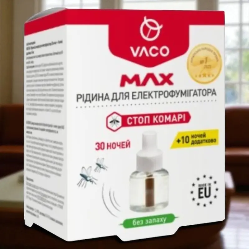Lichid impotriva tantarilor VACO MAx, pentru electrofumigator ,30 nopti, 30 ml