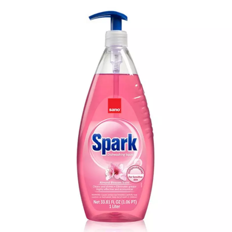 Solutie pentru spalat vase SANO Spark Almond, migdale, 1 L