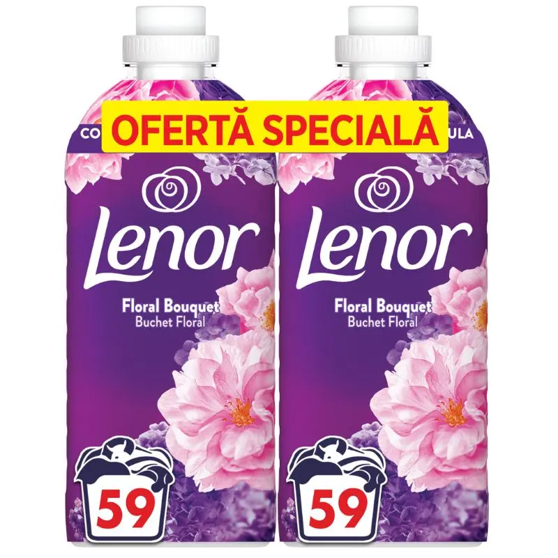 Balsam de rufe LENOR Parfum Floral Bouquet, 2x59 spalari