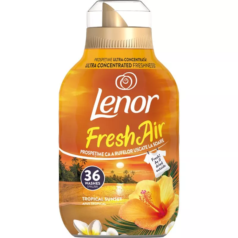 Balsam de rufe LENOR Fresh Air Tropical, 36 spalari, 504 ml