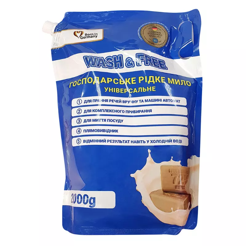 Solutie universala pentru curatat WASH&FREE Sapun lichid de uz casnic, 2000 g